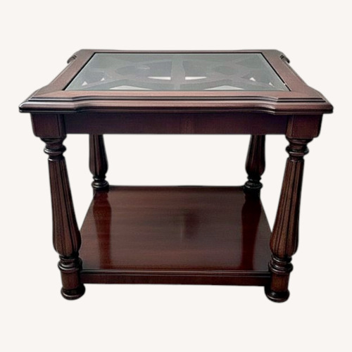 Used Vintage/Antique Finds Dark Brown Wood Side Table for sale on AptDeco