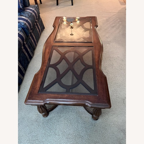 Used Vintage/Antique Finds Dark Brown Coffee Table for sale on AptDeco