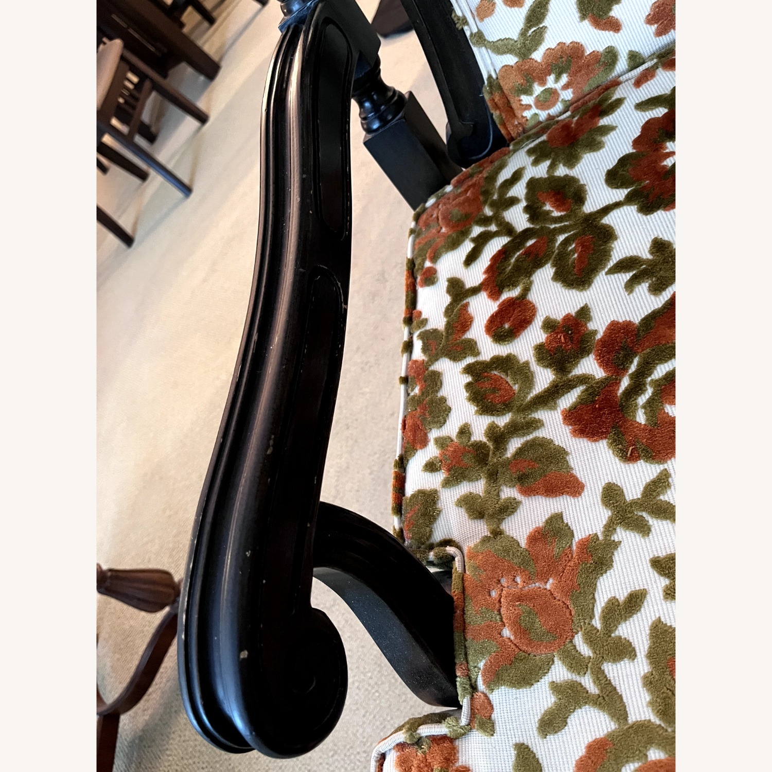 Vintage/Antique Dark Brown Accent Chair - image-6