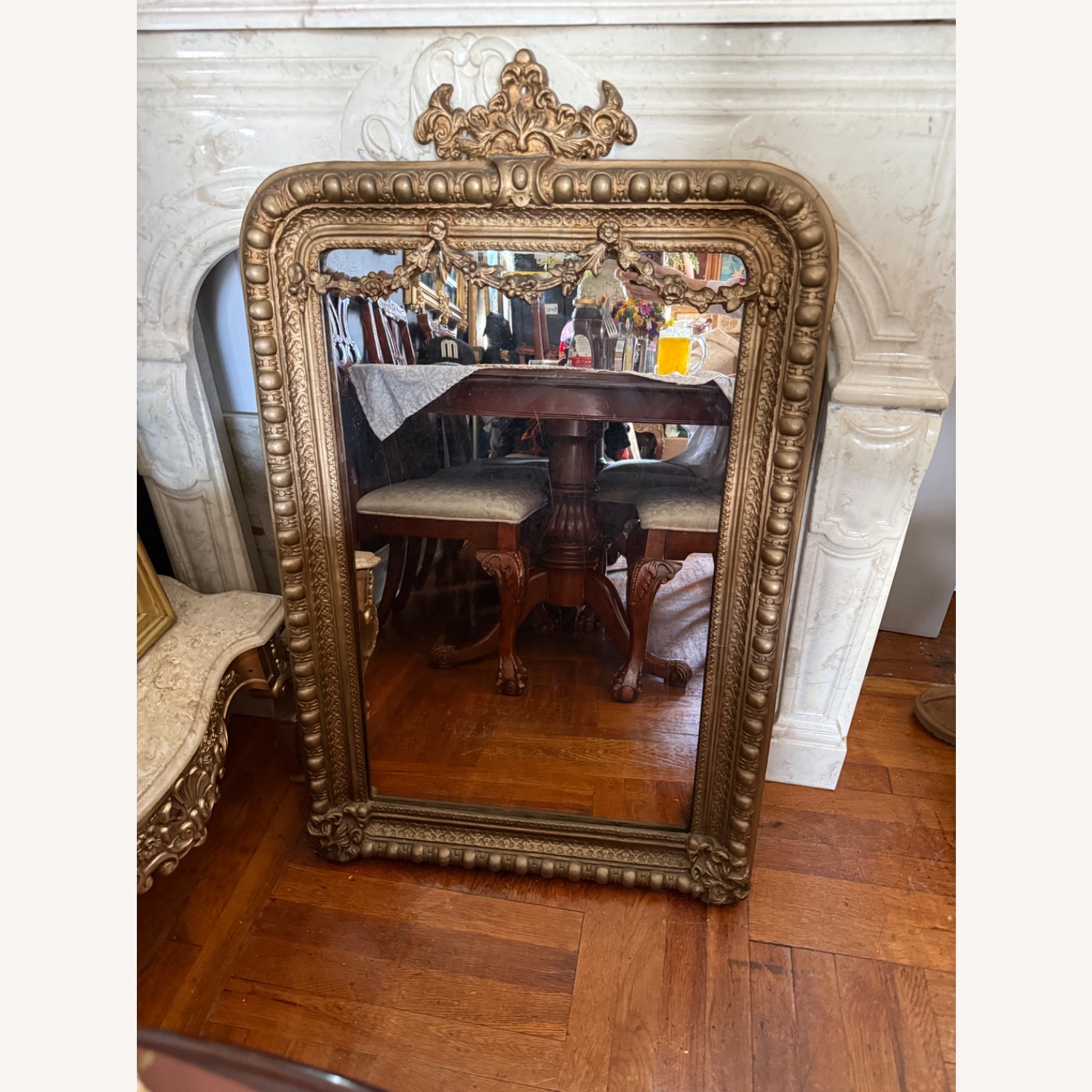 Vintage/Antique Finds Gold Wall Mirror - image-6
