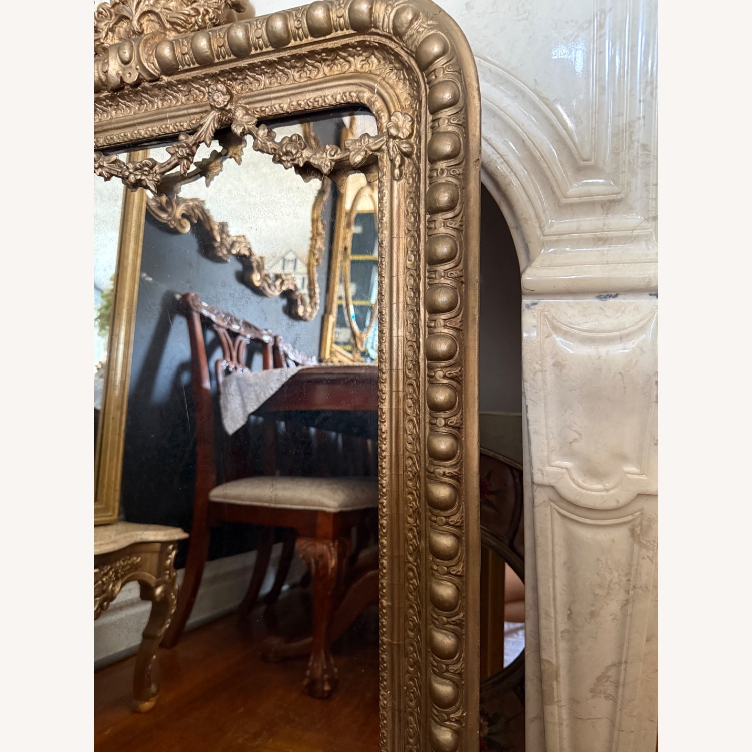 Vintage/Antique Finds Gold Wall Mirror - image-5