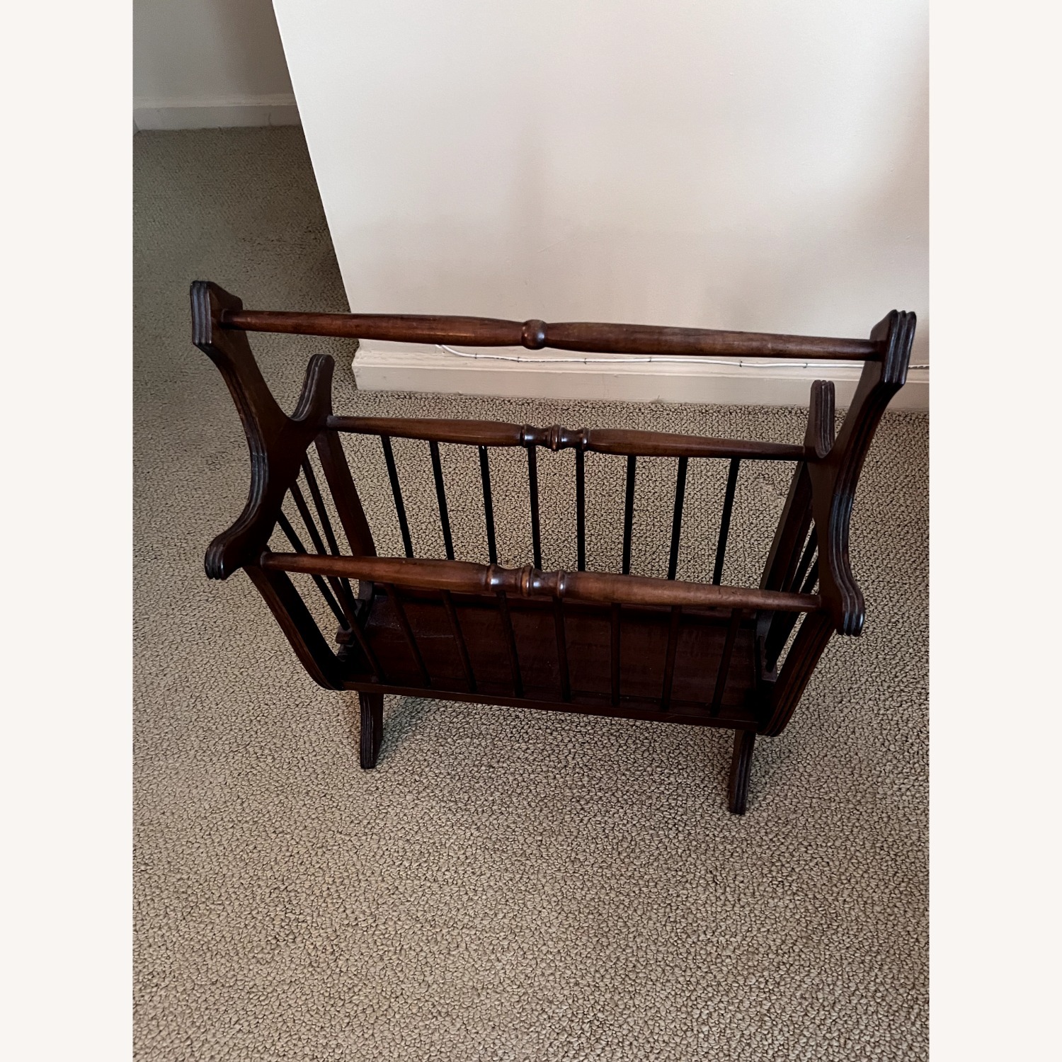 Vintage Italian Wood Magazine Rack - image-3