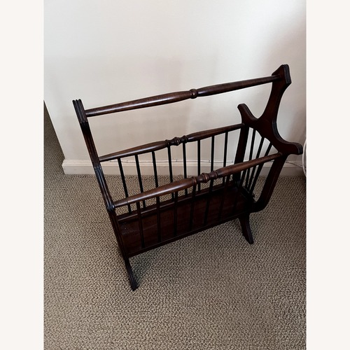 Used Vintage Italian Wood Magazine Rack  for sale on AptDeco