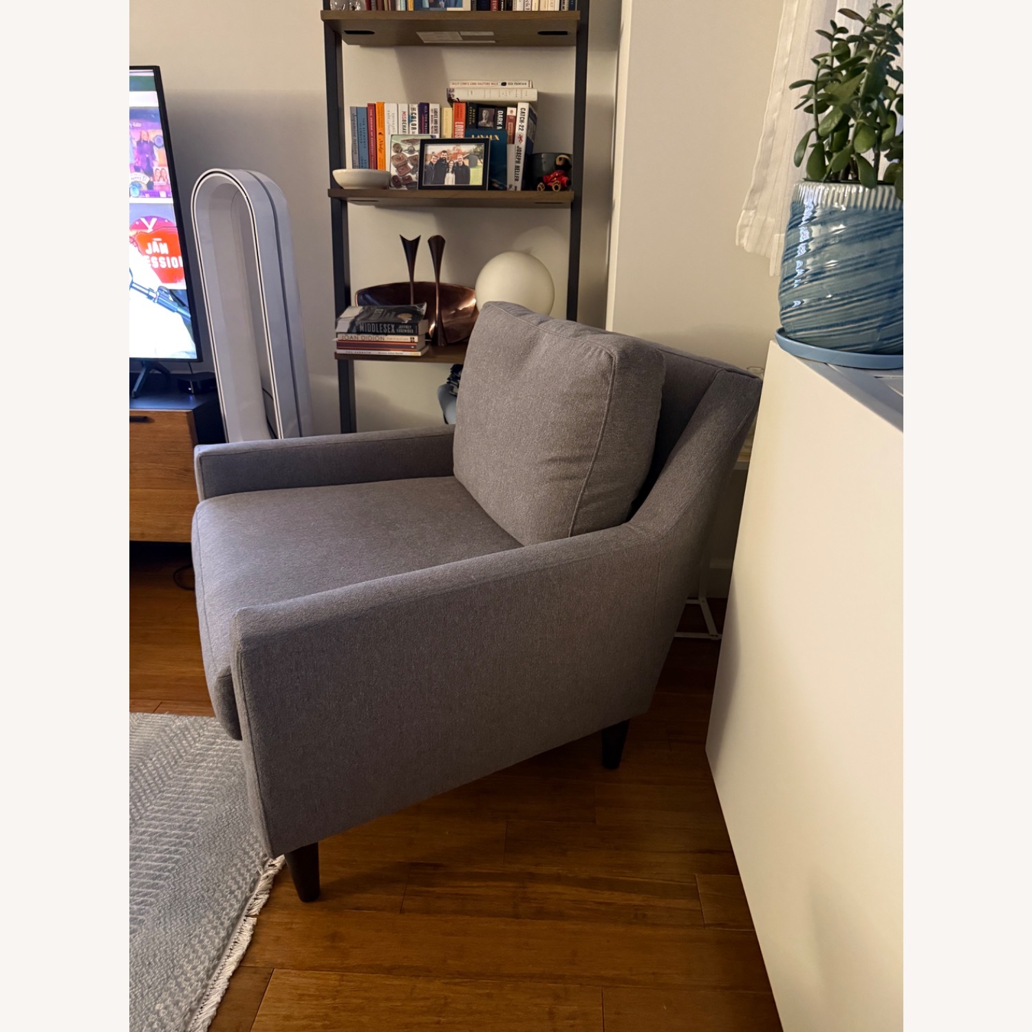 West Elm Grey Accent Chair - image-3
