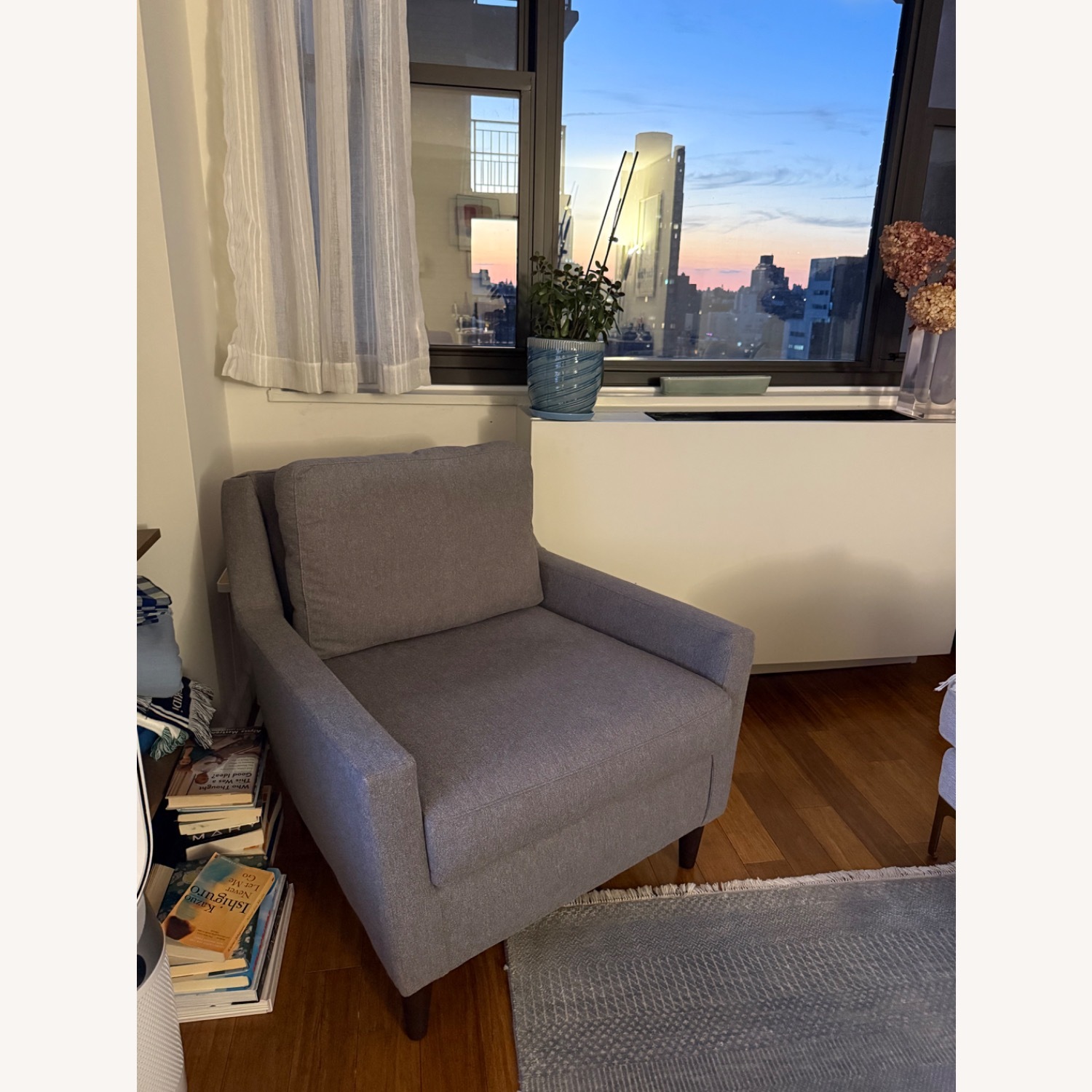 West Elm Grey Accent Chair - image-2