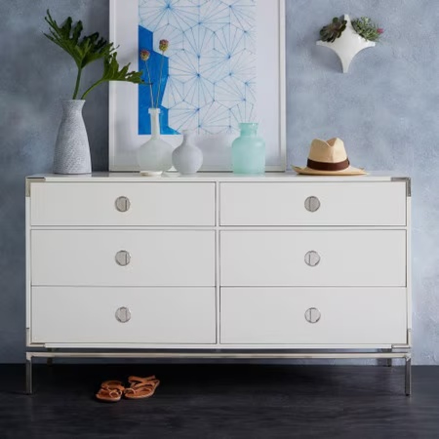 West Elm Malone White Dresser - image-6