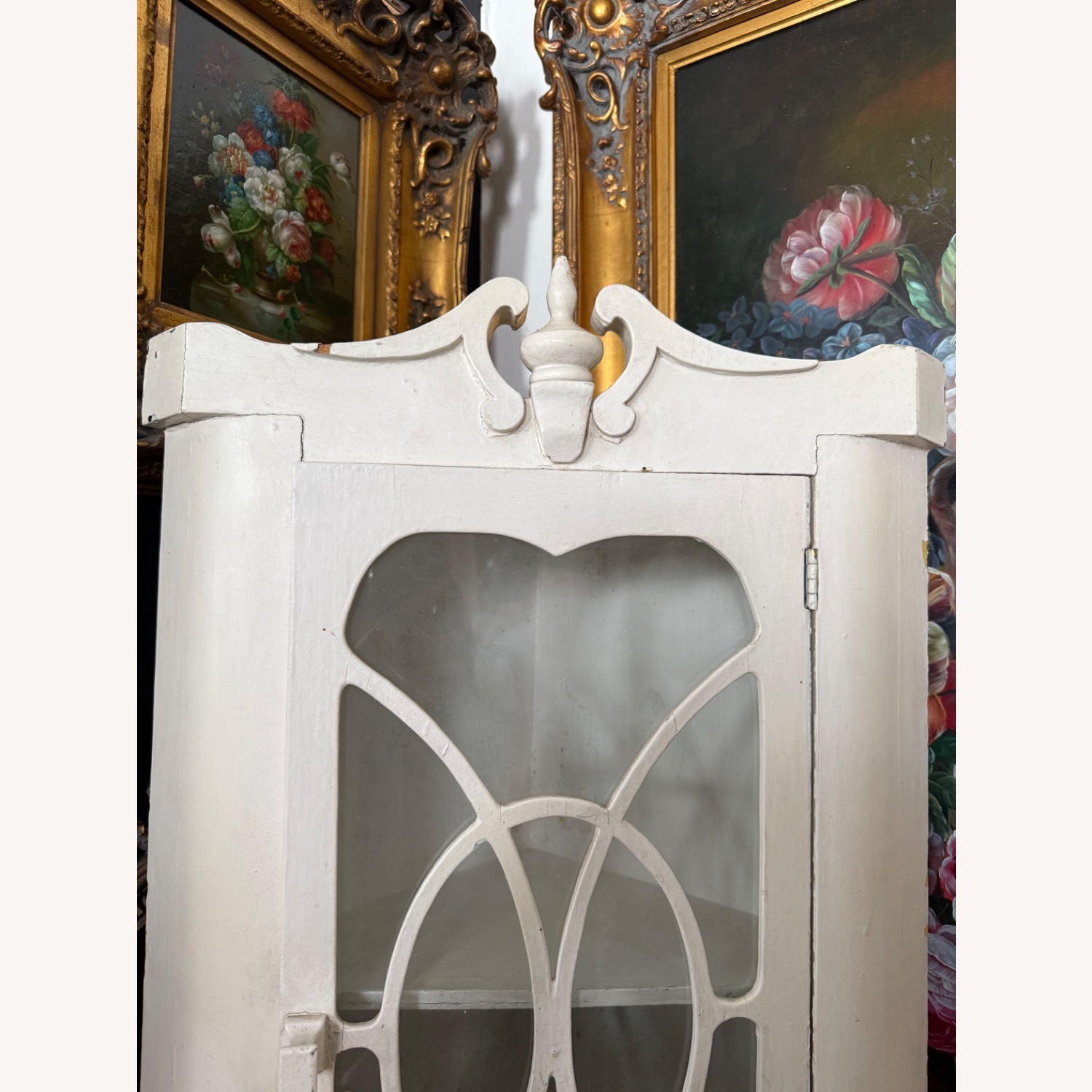Vintage/Antique Finds White Wood Wall Shelf - image-6