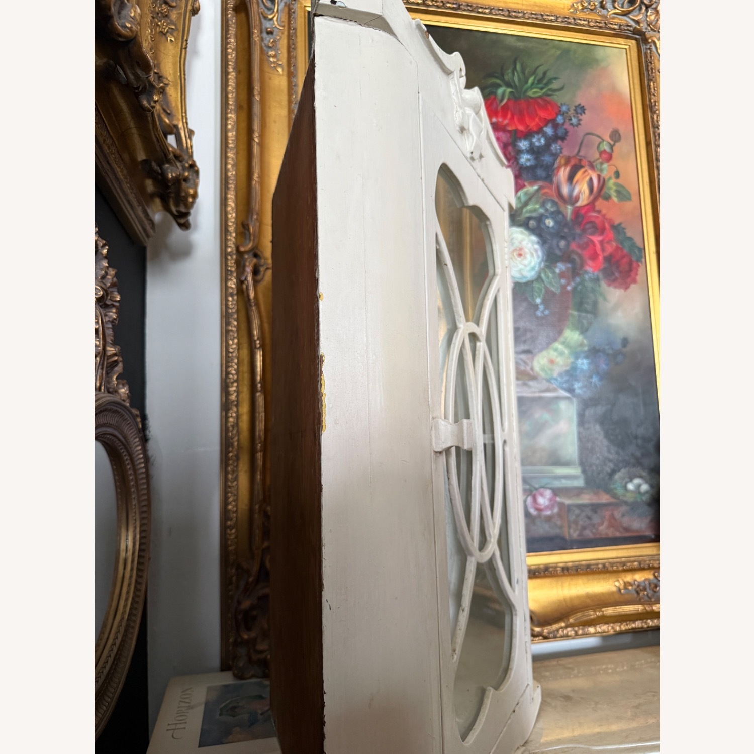 Vintage/Antique Finds White Wood Wall Shelf - image-8