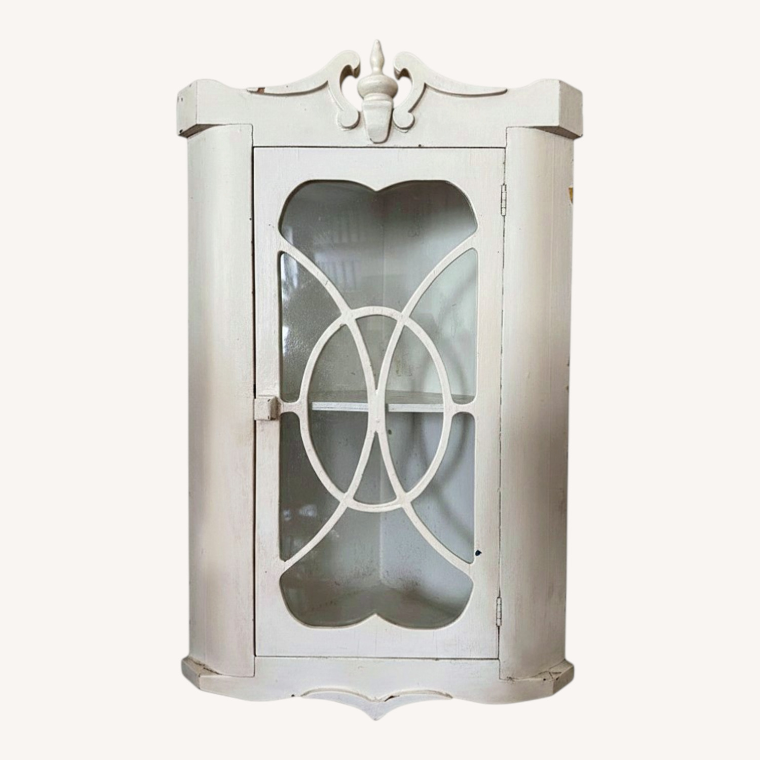 Vintage/Antique Finds White Wood Wall Shelf - image-0