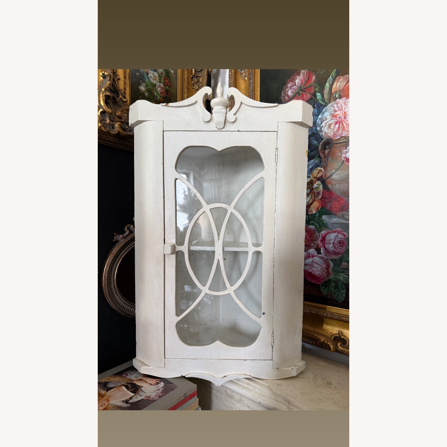 Vintage/Antique Finds White Wood Wall Shelf - image-2