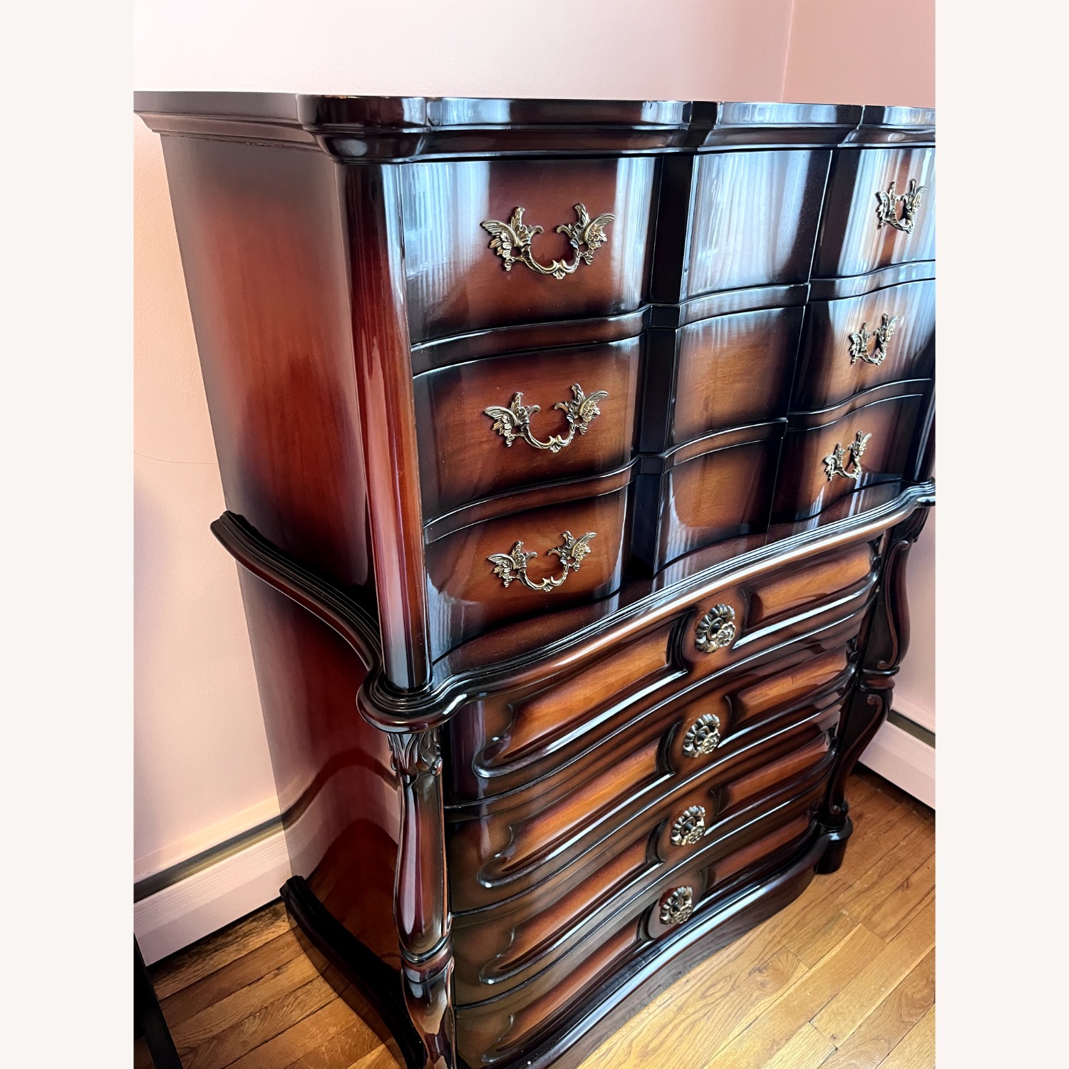 Vintage/Antique Finds Dark Brown Wood Dresser - image-5