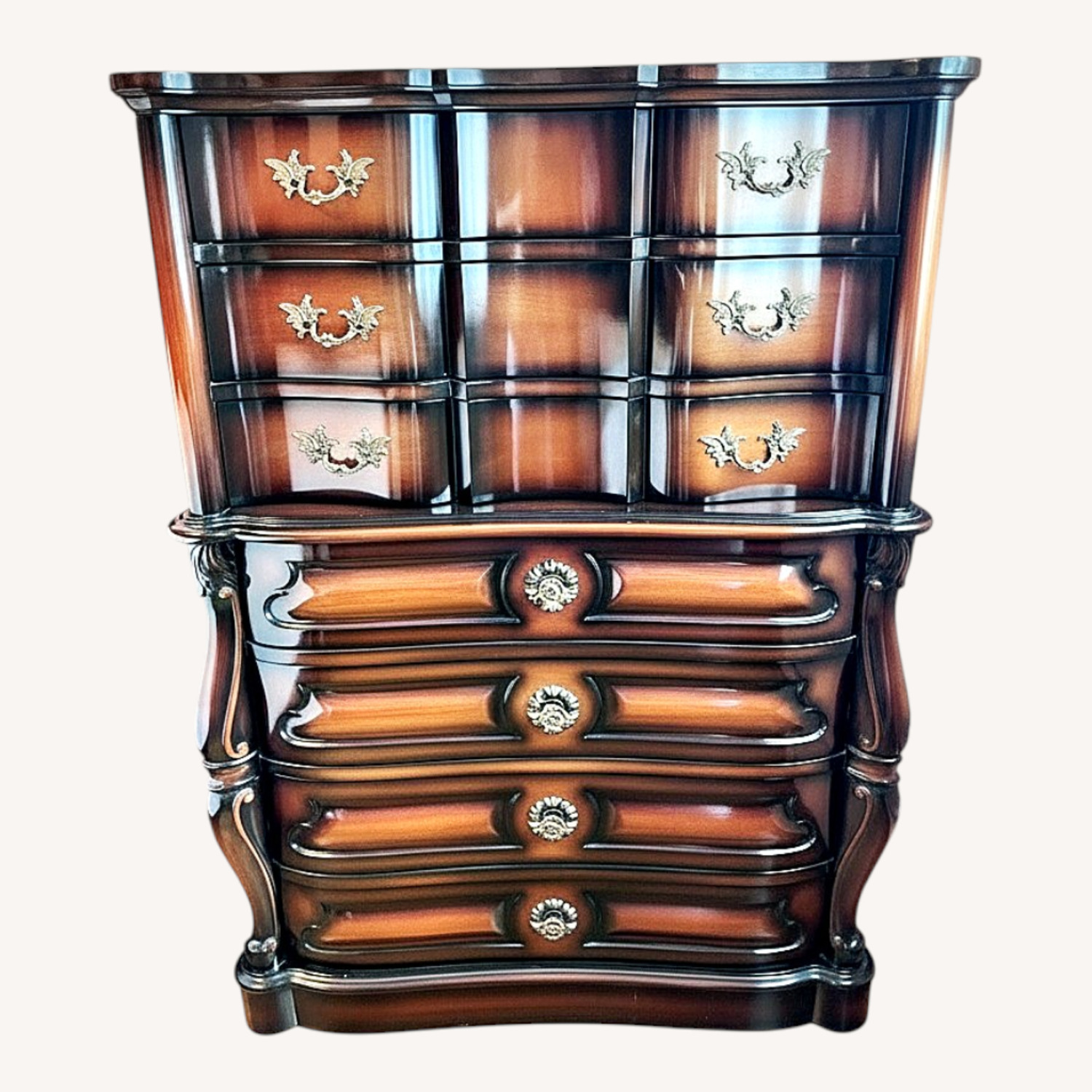 Vintage/Antique Finds Dark Brown Wood Dresser - image-0