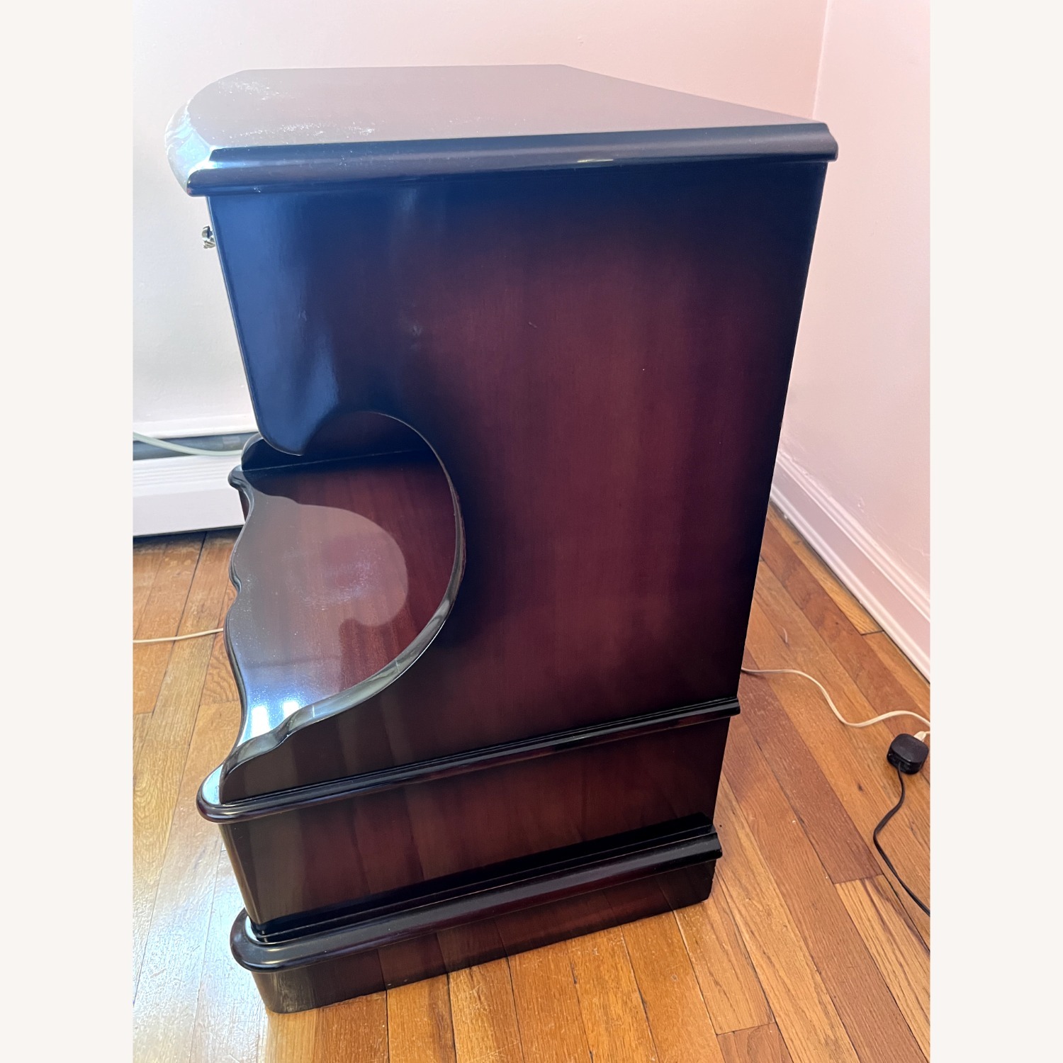 Vintage Dark Brown Wood Nightstands (Set of 2) - image-4