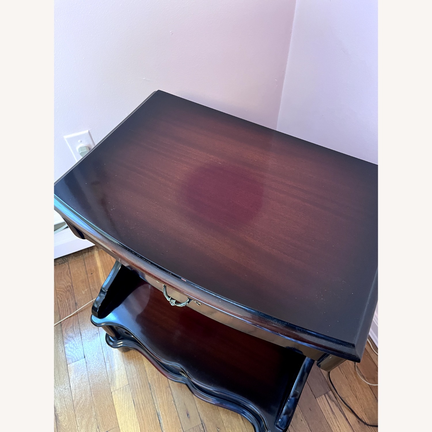 Vintage Dark Brown Wood Nightstands (Set of 2) - image-3