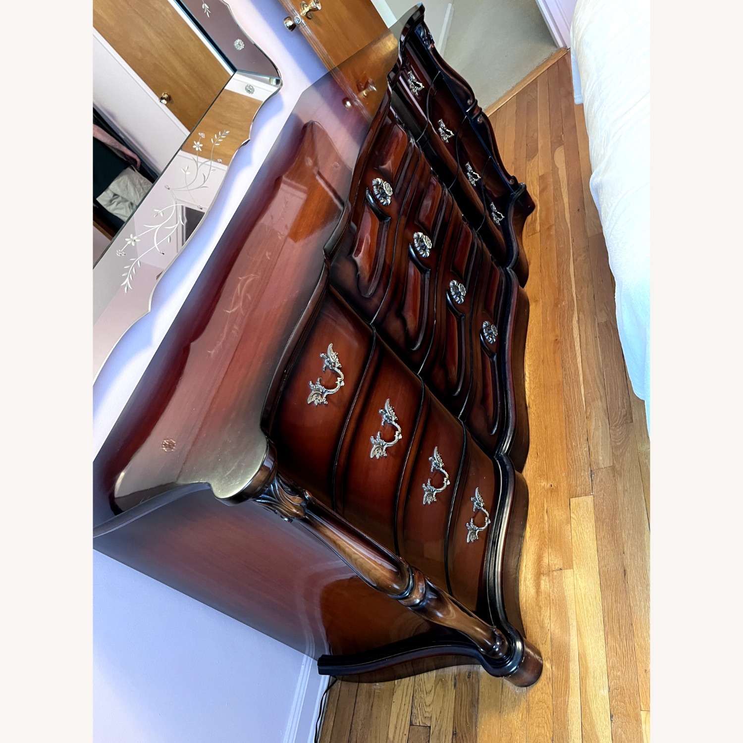 Vintage/Antique Dark Brown Wood Dresser - image-3