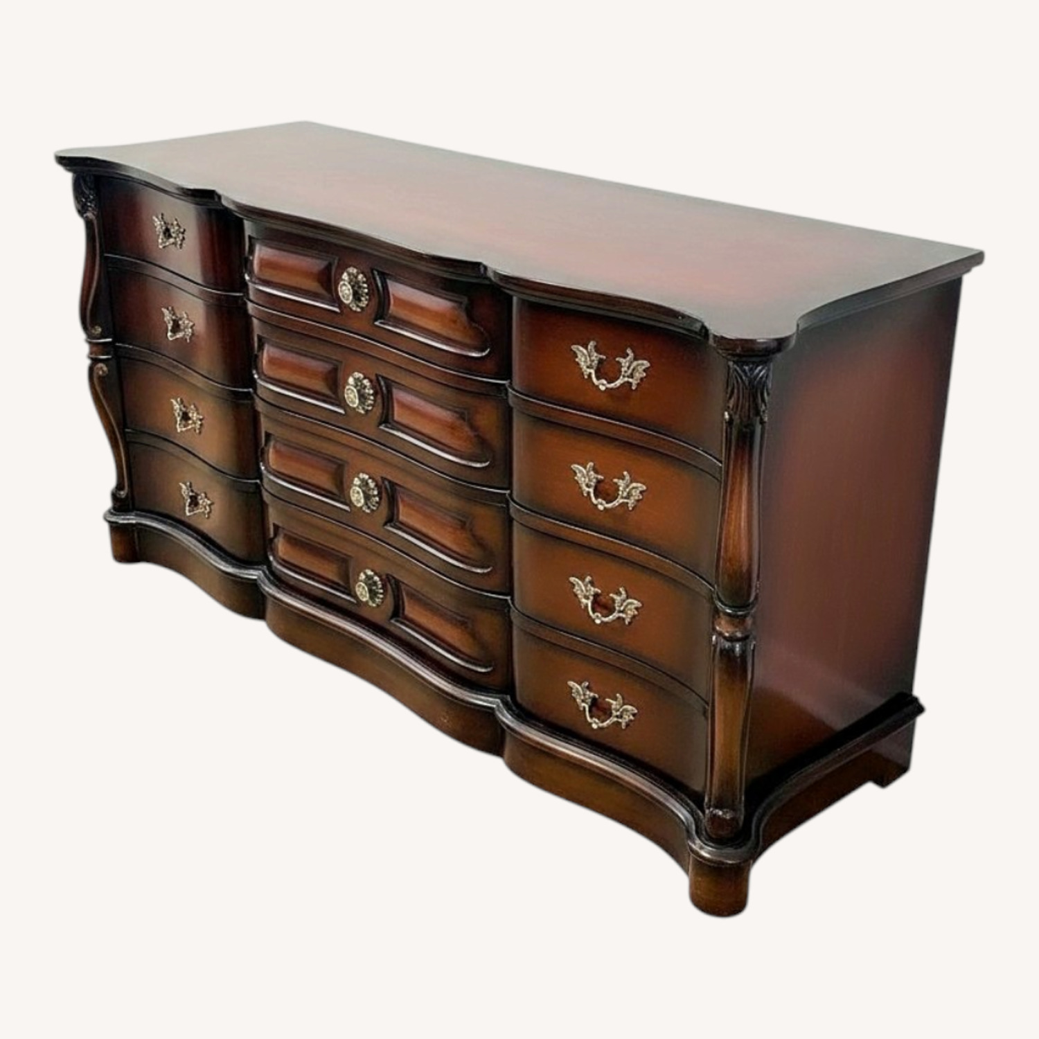 Vintage/Antique Dark Brown Wood Dresser - image-0