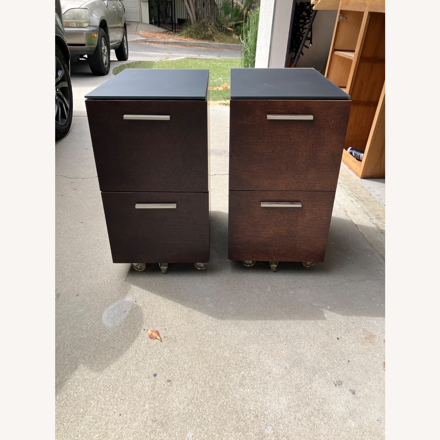 BDI Rolling Filing Cabinets Set of 2 - image-1