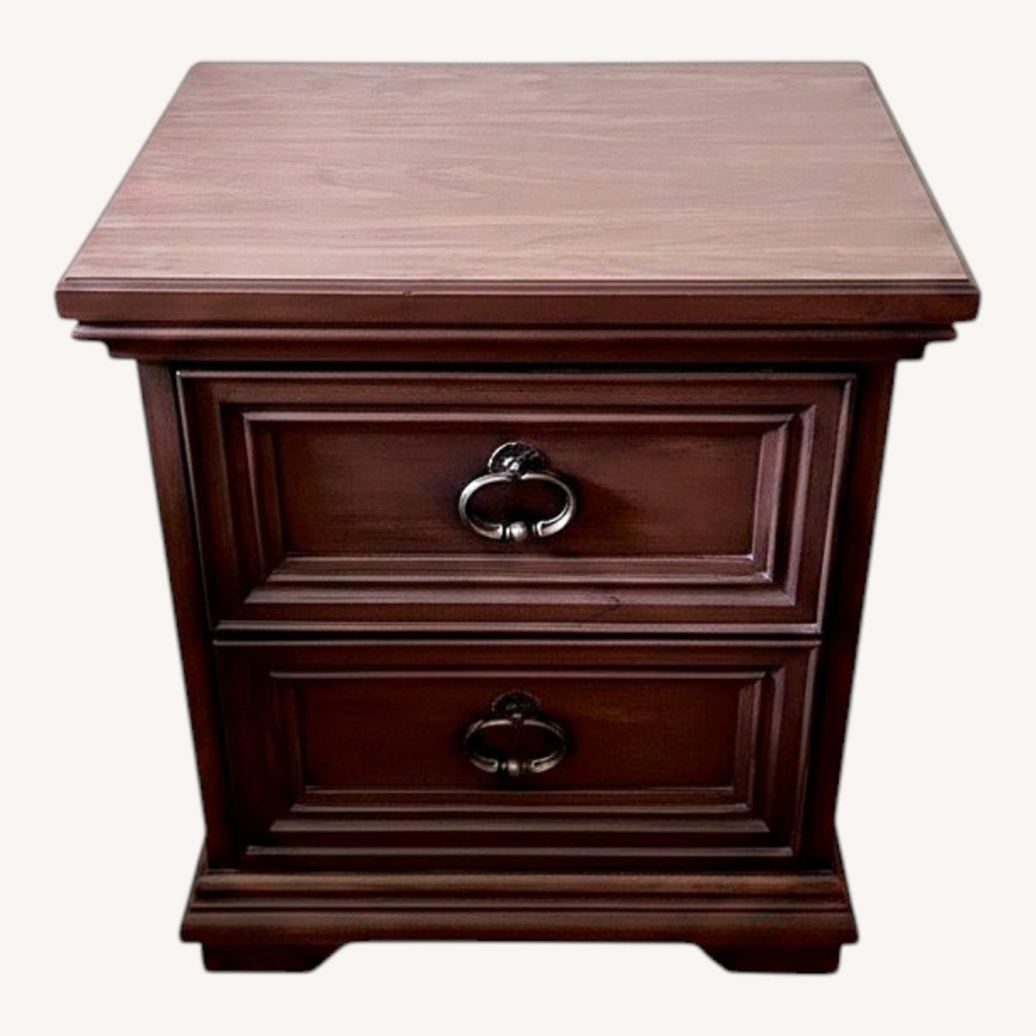 Vintage/Antique Dark Brown Wood Nightstand - image-0