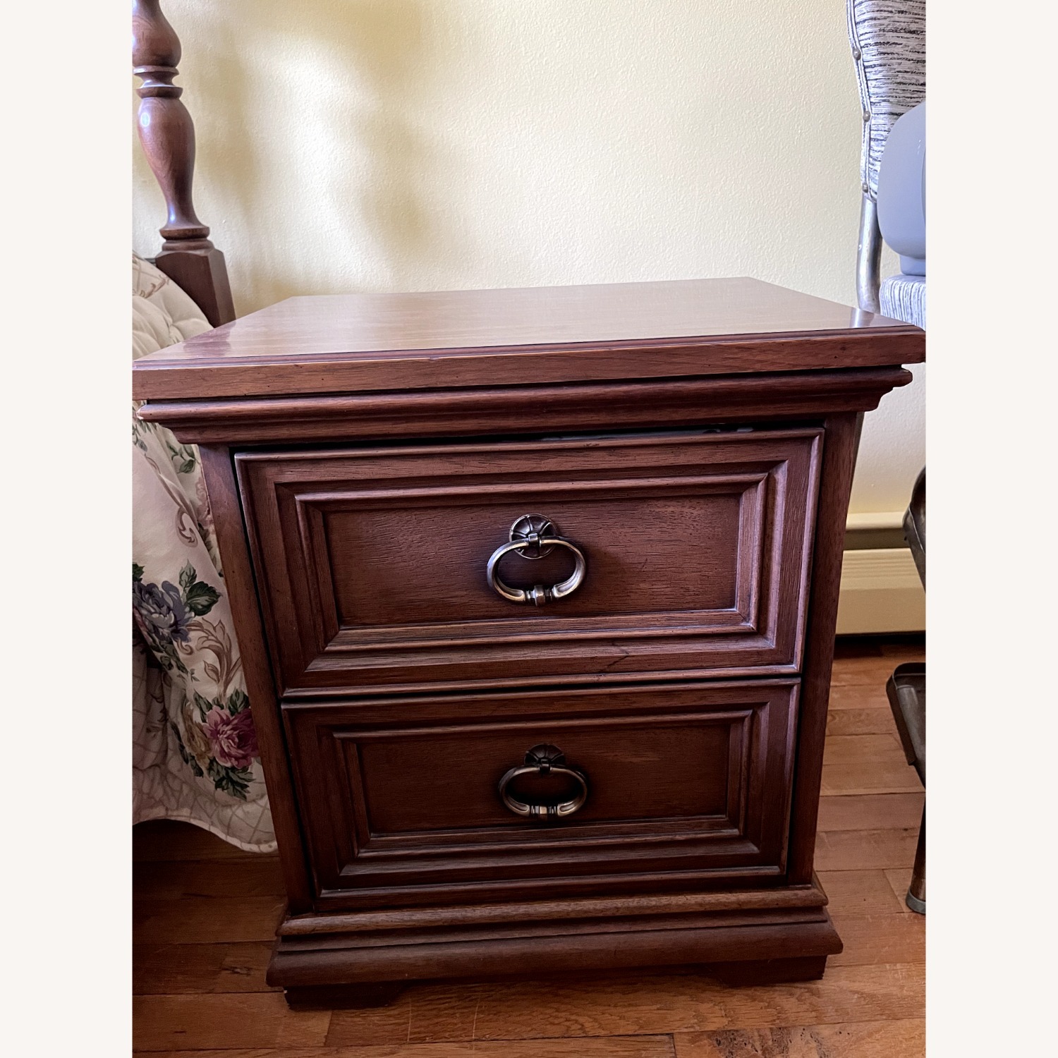 Vintage/Antique Dark Brown Wood Nightstand - image-3