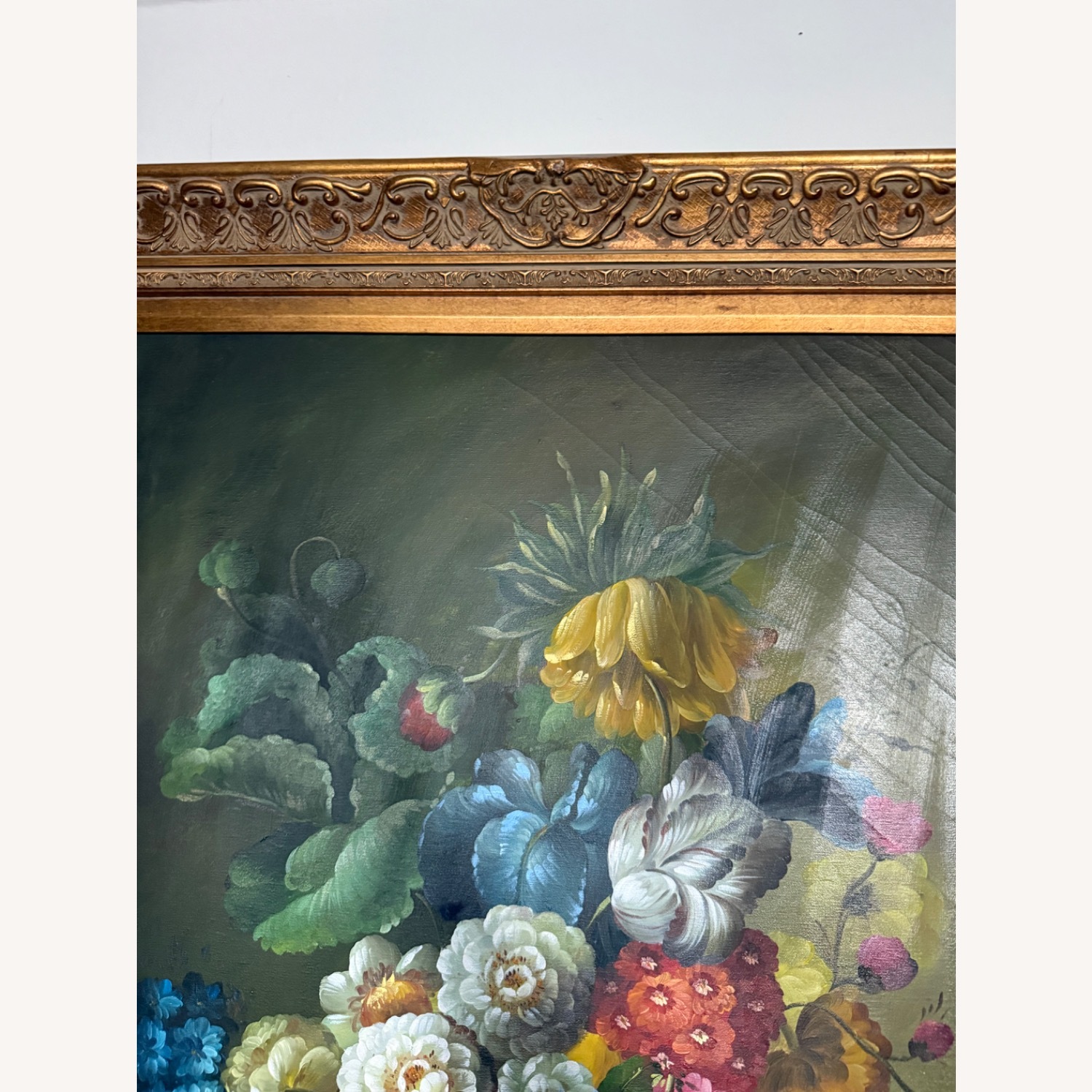 Flower Painting With Ornate Frame - image-5