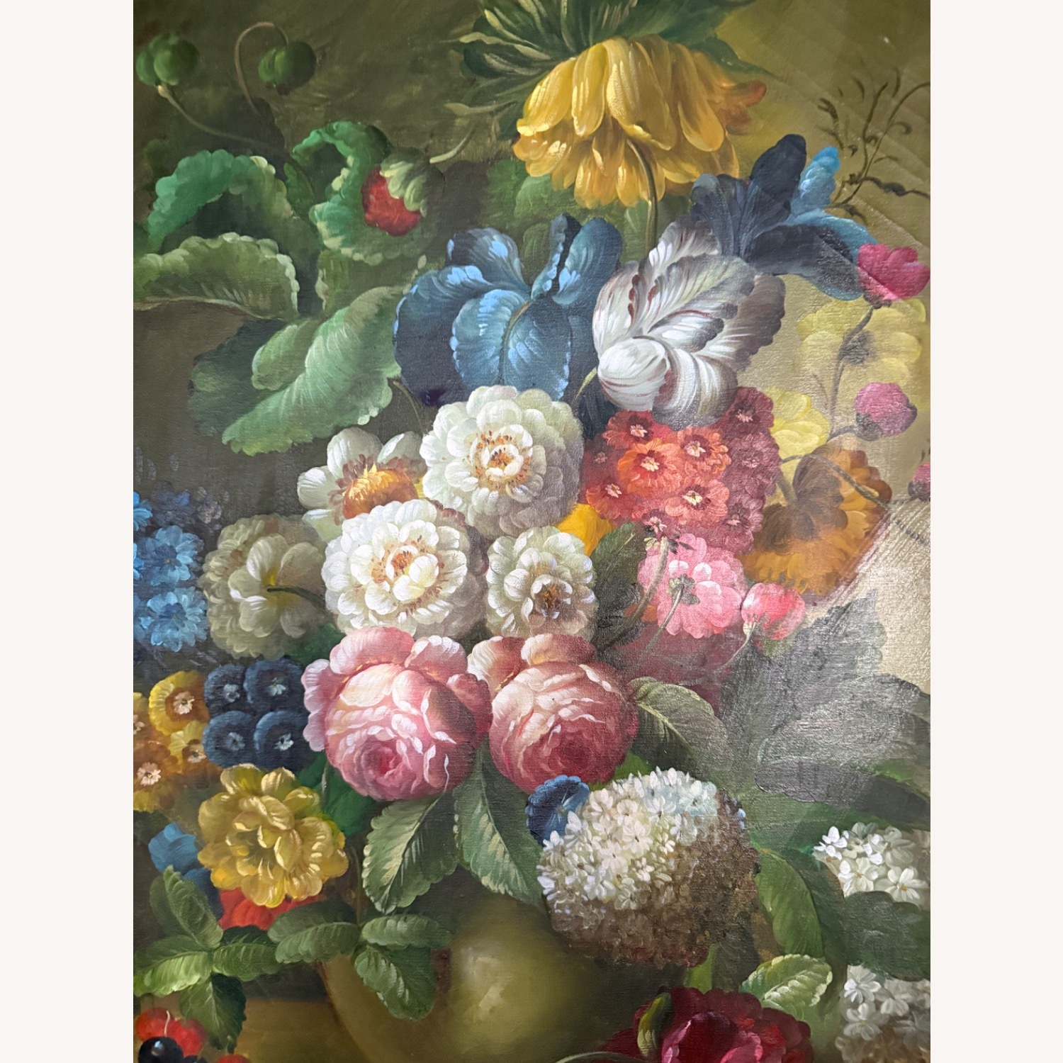 Flower Painting With Ornate Frame - image-11