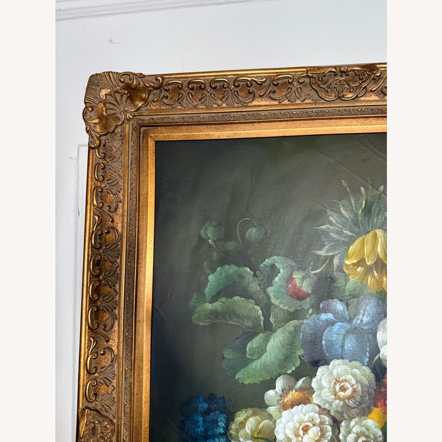 Flower Painting With Ornate Frame - image-6