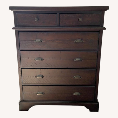 Used Havertys Dark Brown Wood Chest for sale on AptDeco