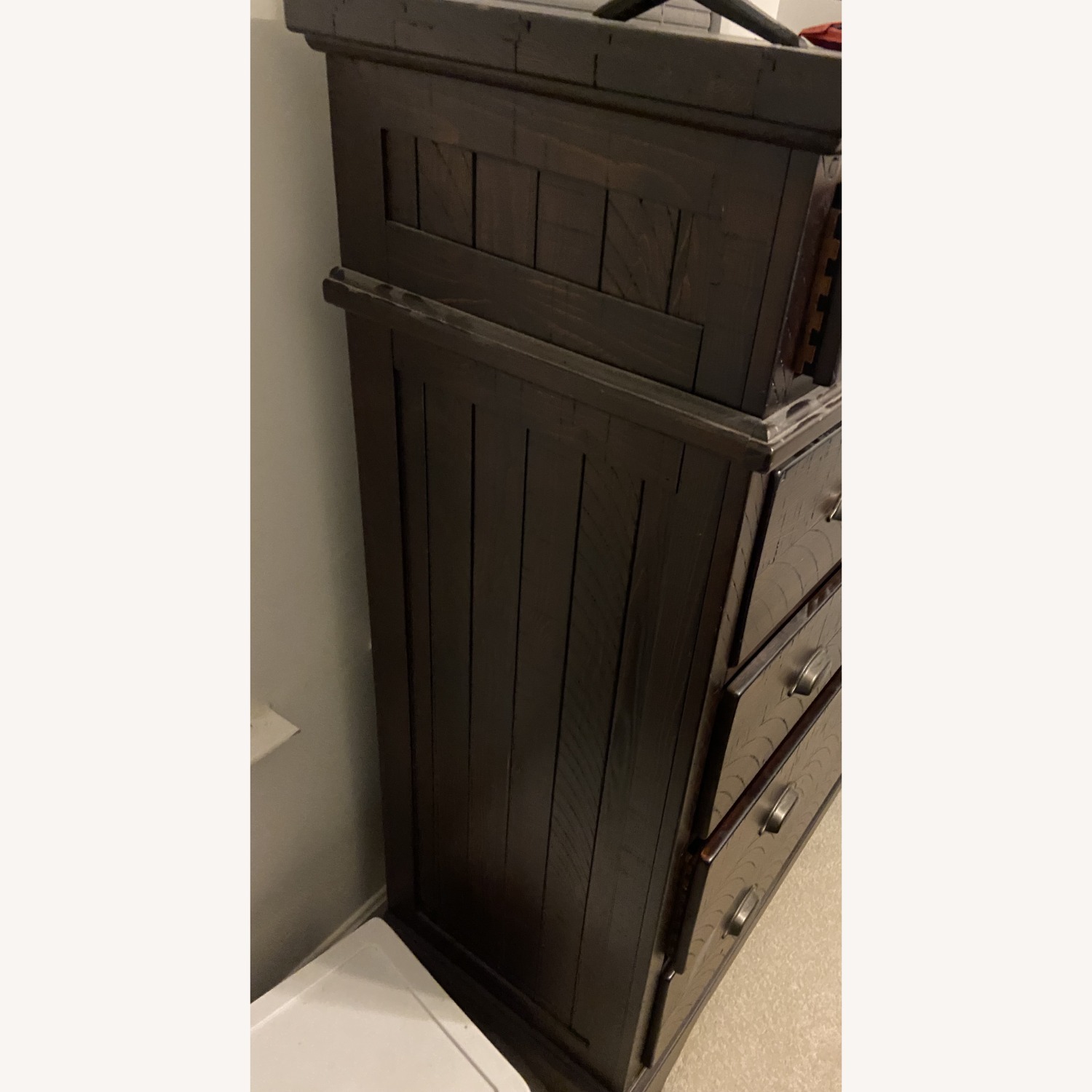 Havertys Dark Brown Wood Chest - image-3