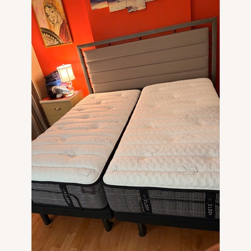 Used Light Gray King Bed for sale on AptDeco