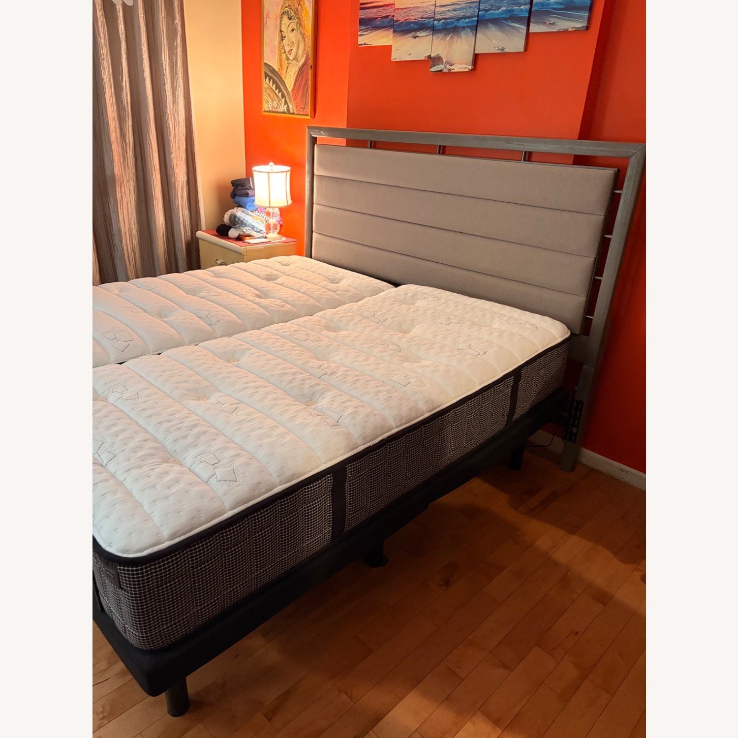 Light Gray King Bed - image-2