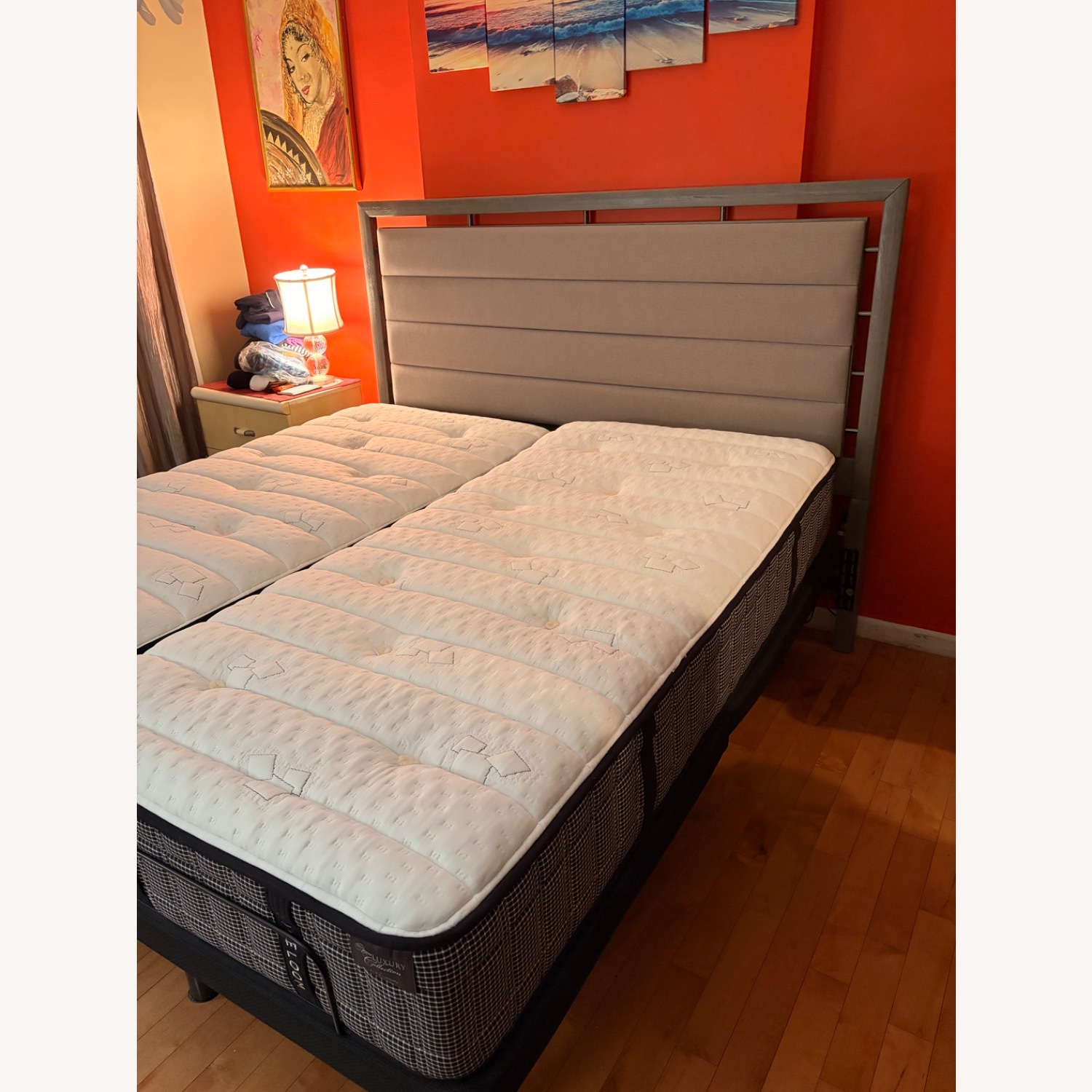 Light Gray King Bed - image-3