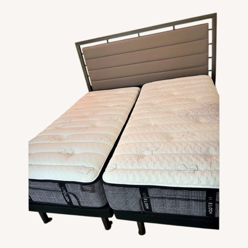 Used Light Gray King Bed for sale on AptDeco