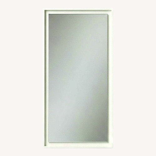 Used West Elm Floating Wall Mirror – White Lacquer for sale on AptDeco
