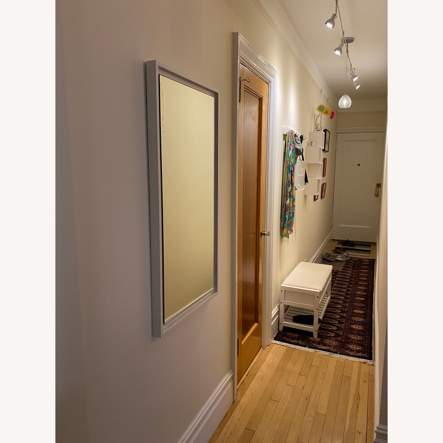 West Elm Floating Wall Mirror – White Lacquer - image-1