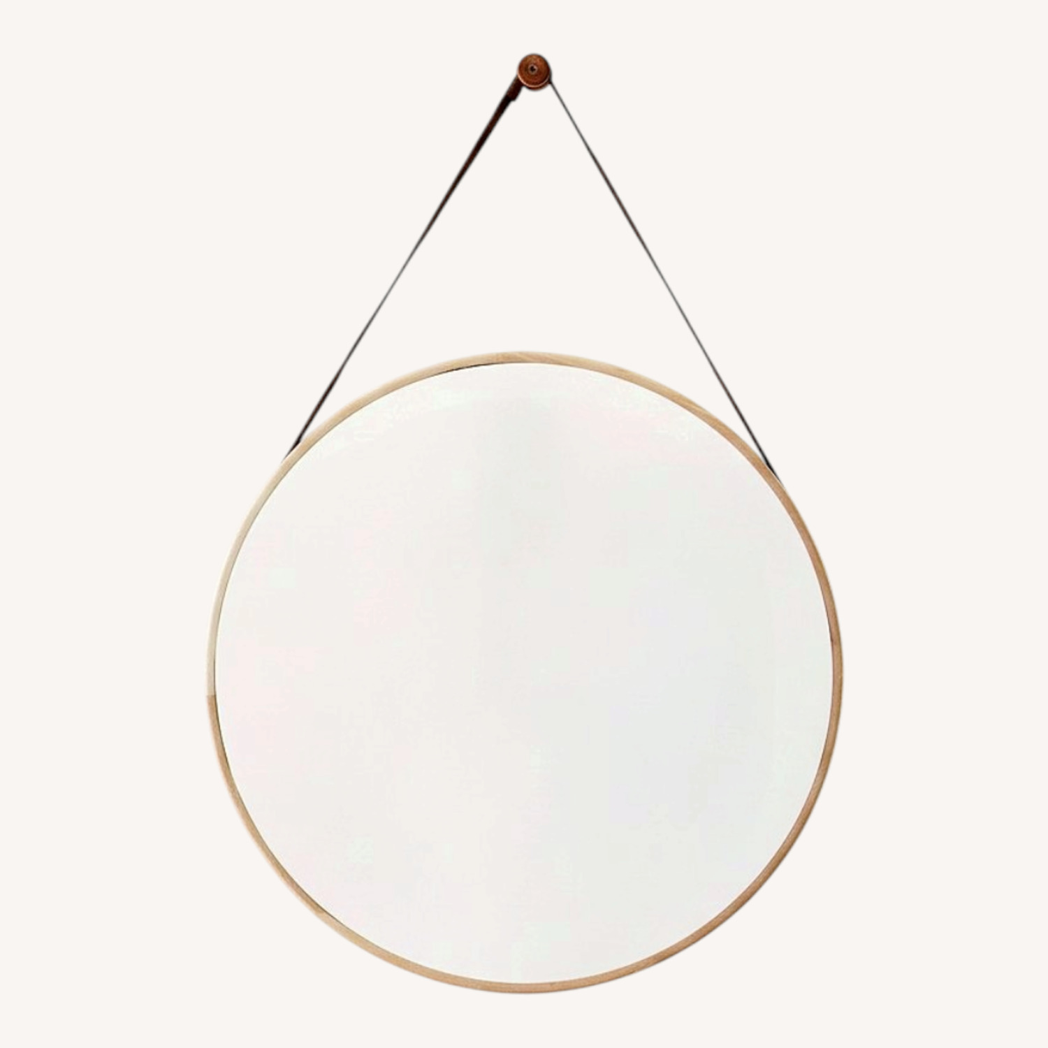 West Elm Modern Wall Mirror with Leather Strap - image-0