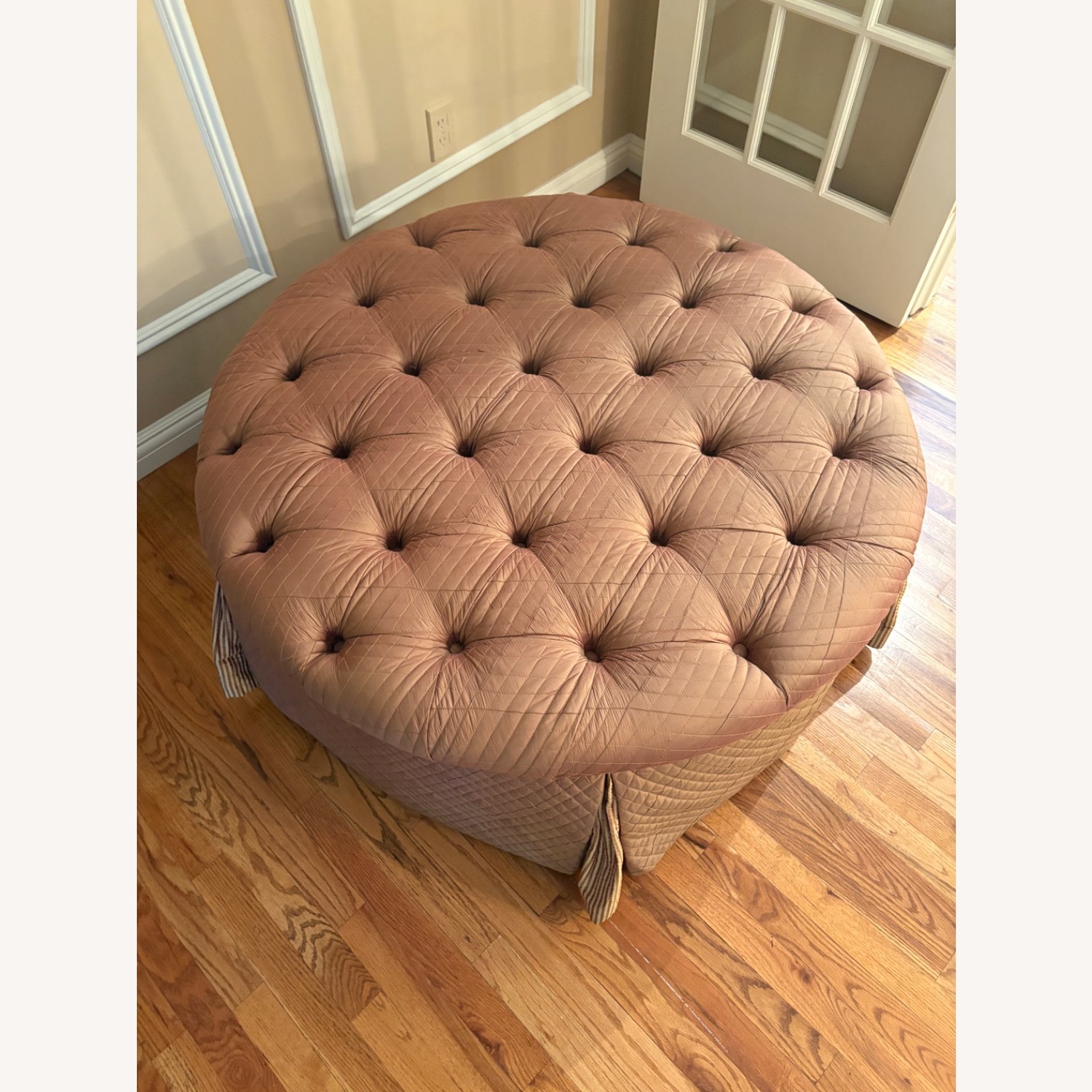 Custom Tufted Large Ottoman - image-1
