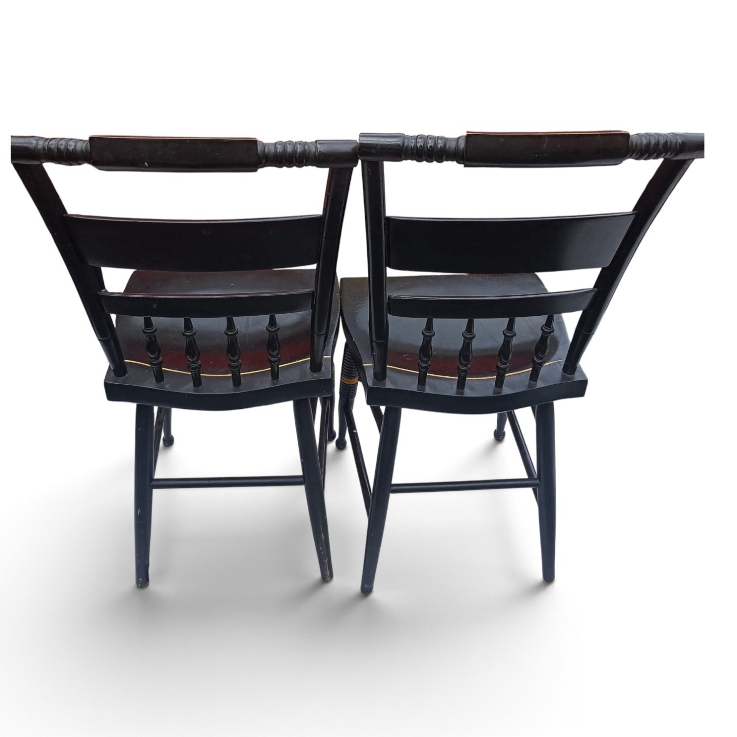 Vintage/Antique Black Wood Dining Chair - image-14
