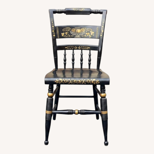 Used Vintage/Antique Black Wood Dining Chair for sale on AptDeco