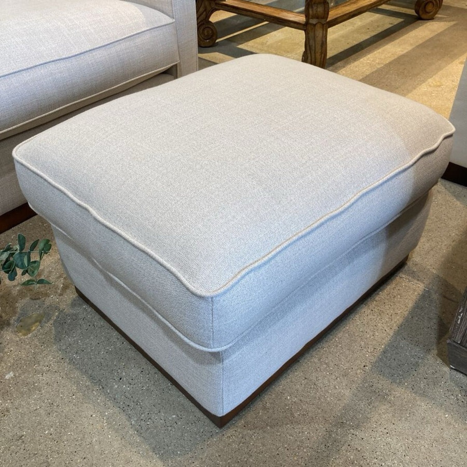 Wide Upholstered Armchair W Ottoman - image-7