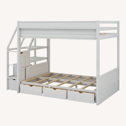 Used Wayfair Twin-over-Full bunk bed for sale on AptDeco