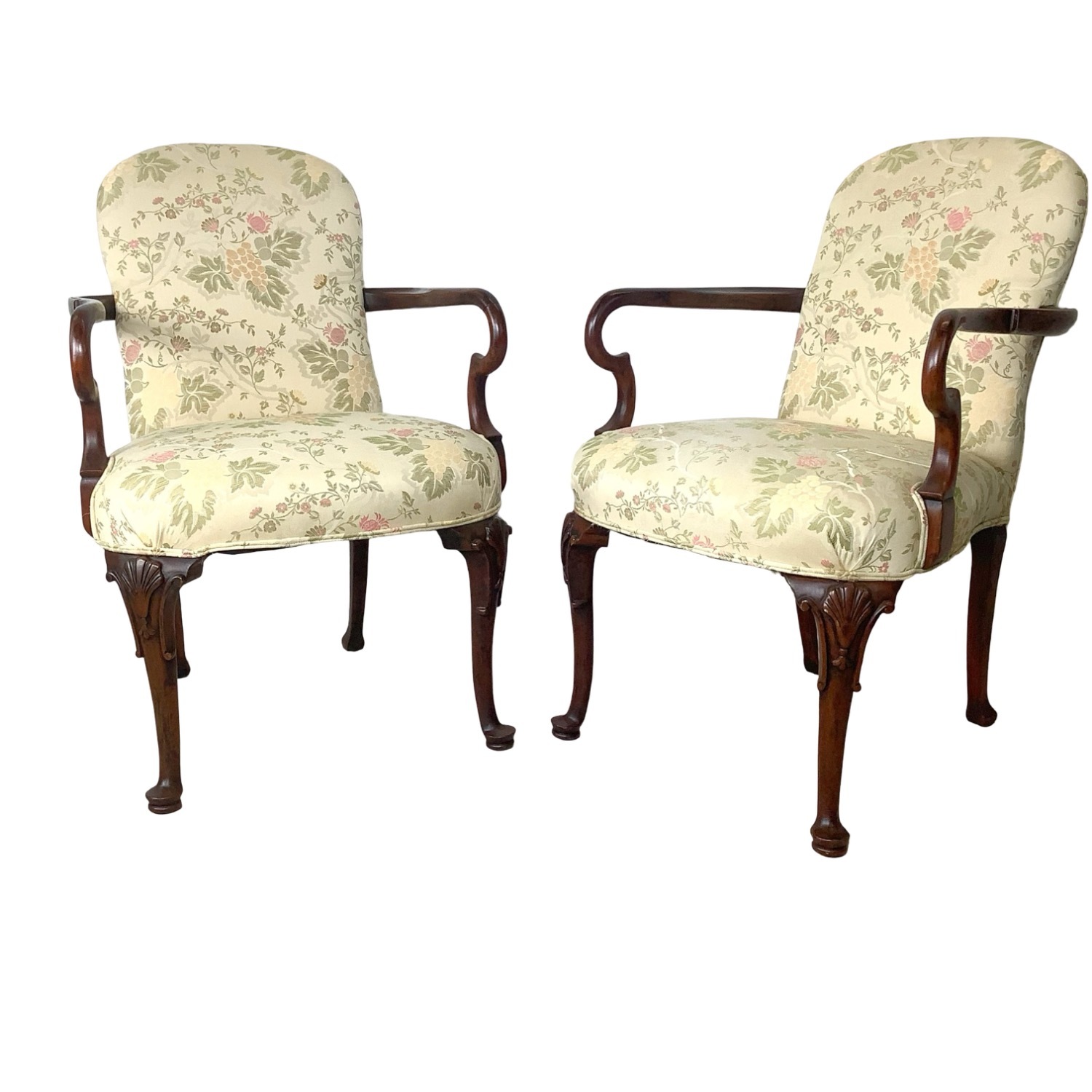 Pair of Vintage Georgian Revival Armchairs - image-2
