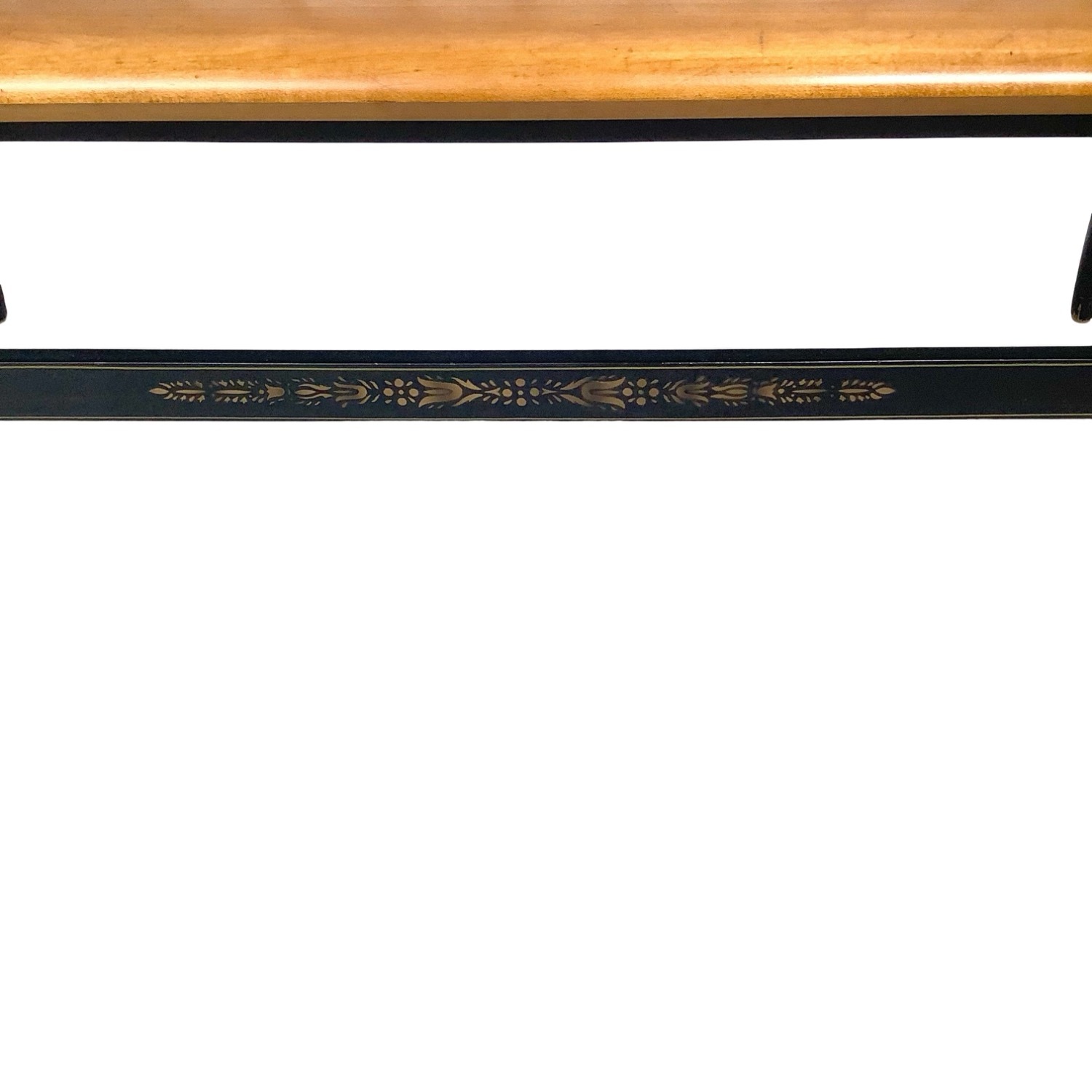 Vintage Black & Gold Spindle Bench Settee - image-20
