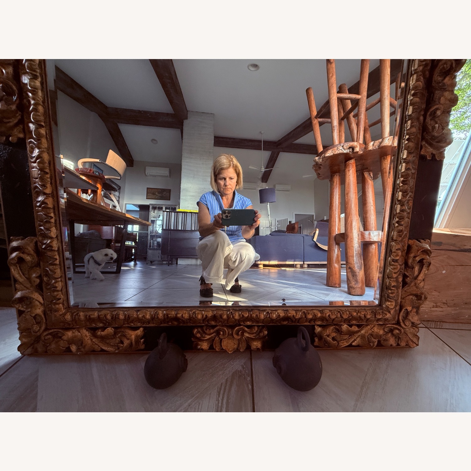 Ralph Lauren Wood Wall Mirror - image-2