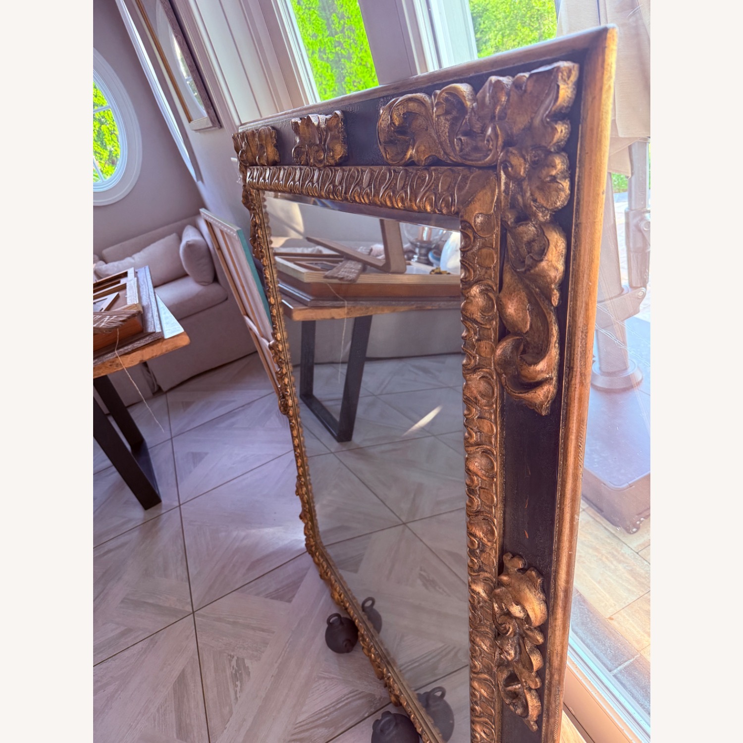 Ralph Lauren Wood Wall Mirror - image-8