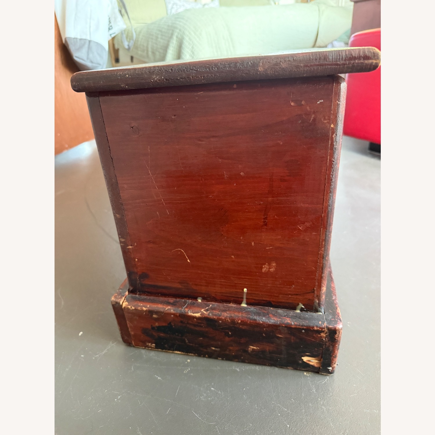 Vintage/Antique Dark Brown Wood Chest - image-5