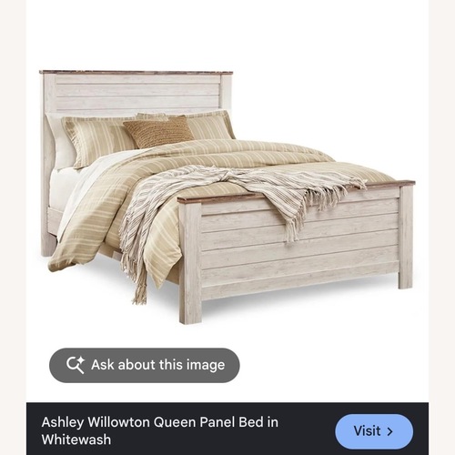 Used Willowton Queen Panel Bed Frame for sale on AptDeco