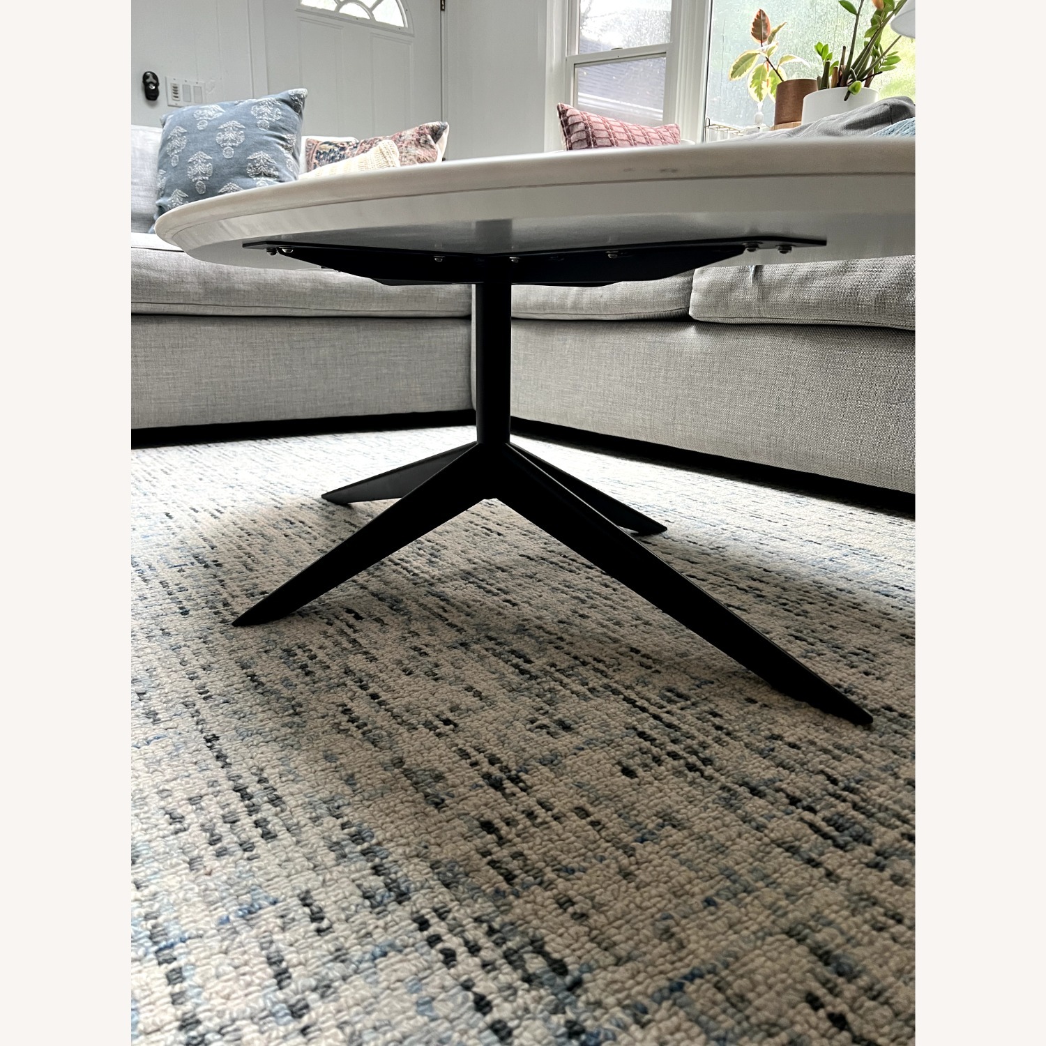 West Elm Marlow White Marble Coffee Table - image-2