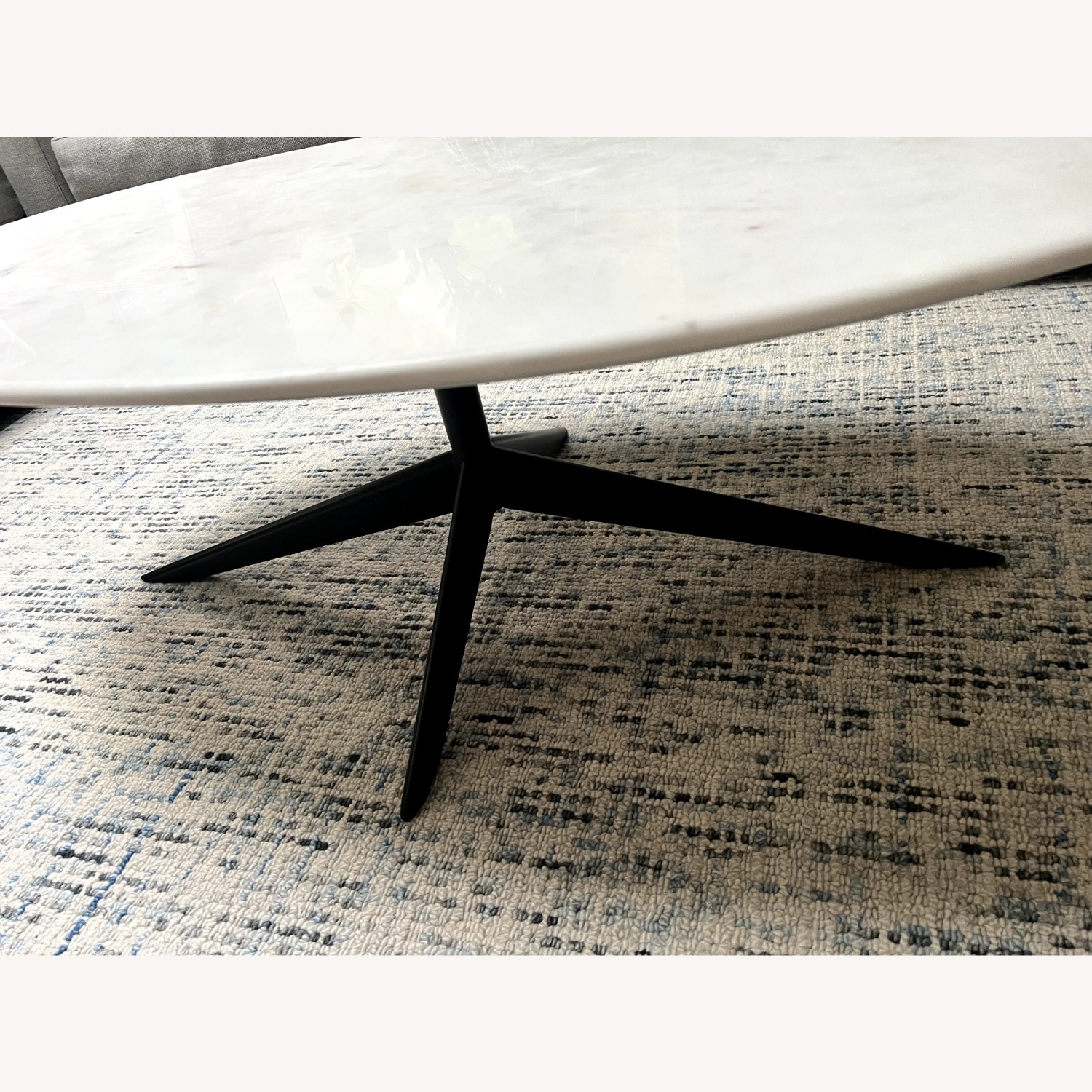 West Elm Marlow White Marble Coffee Table - image-4