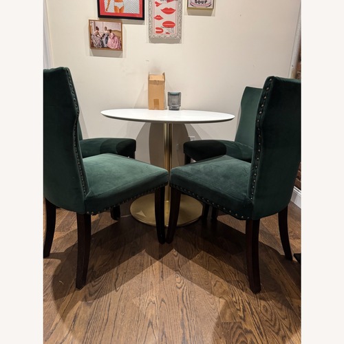Used Green Velvet Dining Chairs (Set of 4) for sale on AptDeco