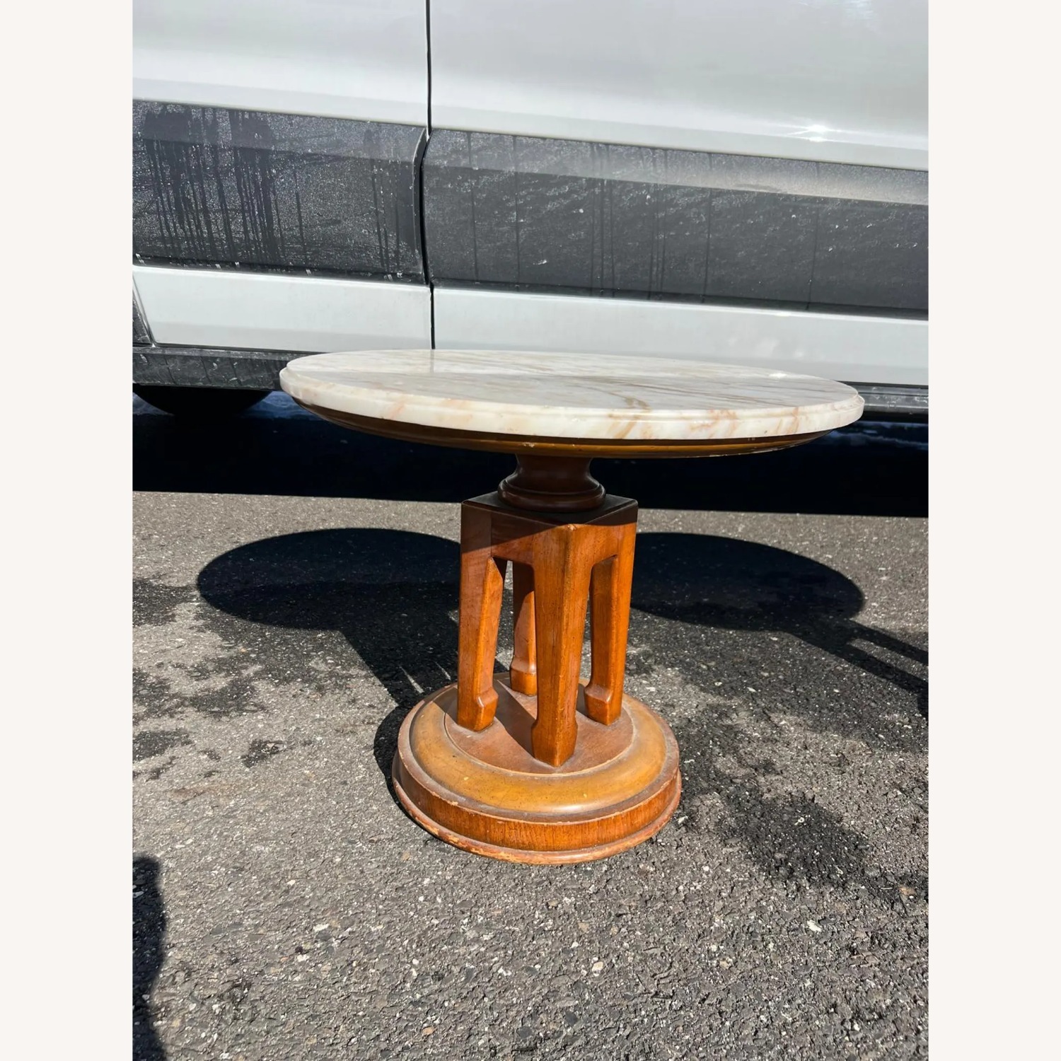 Pair of Vintage Art Marble-Top Side Tables - image-3